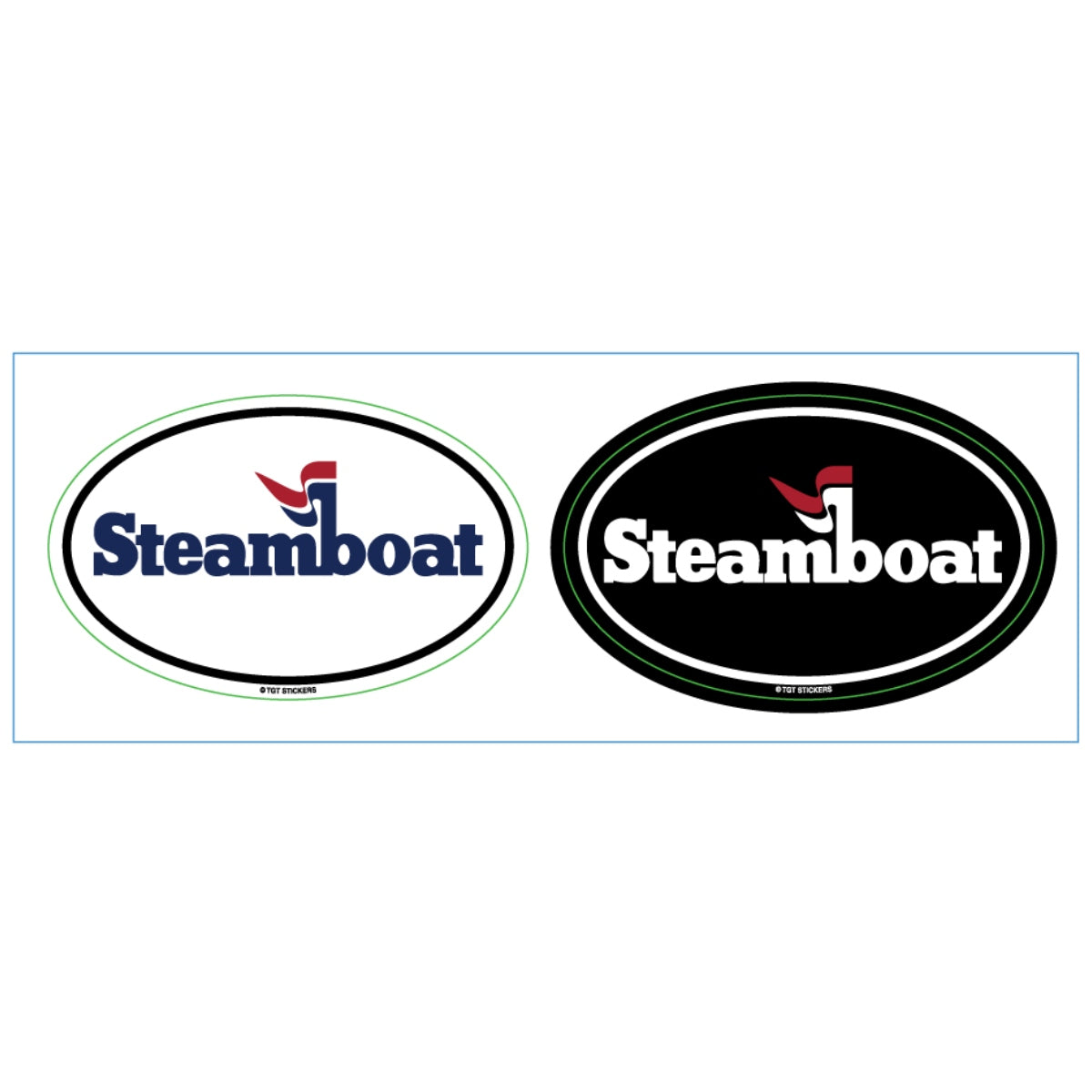 Steamboat Oval Stickers - Small