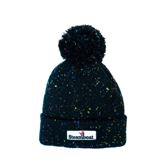 Steamboat Daily Black Pink Speckled Beanie