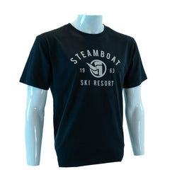 Official Steamboat Men's Classic Short Sleeve Tee in Black