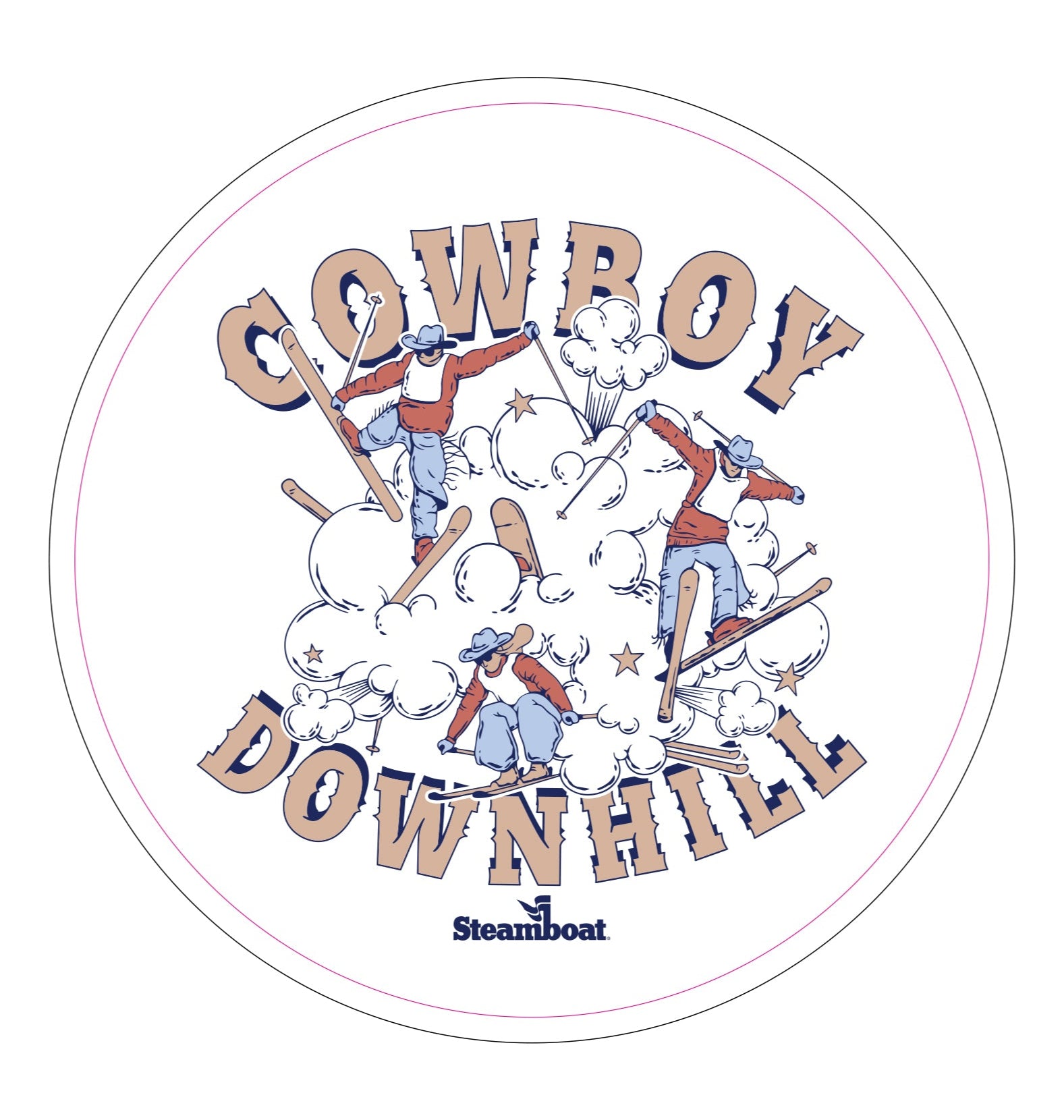 Cowboy Downhill Vinyl Decal