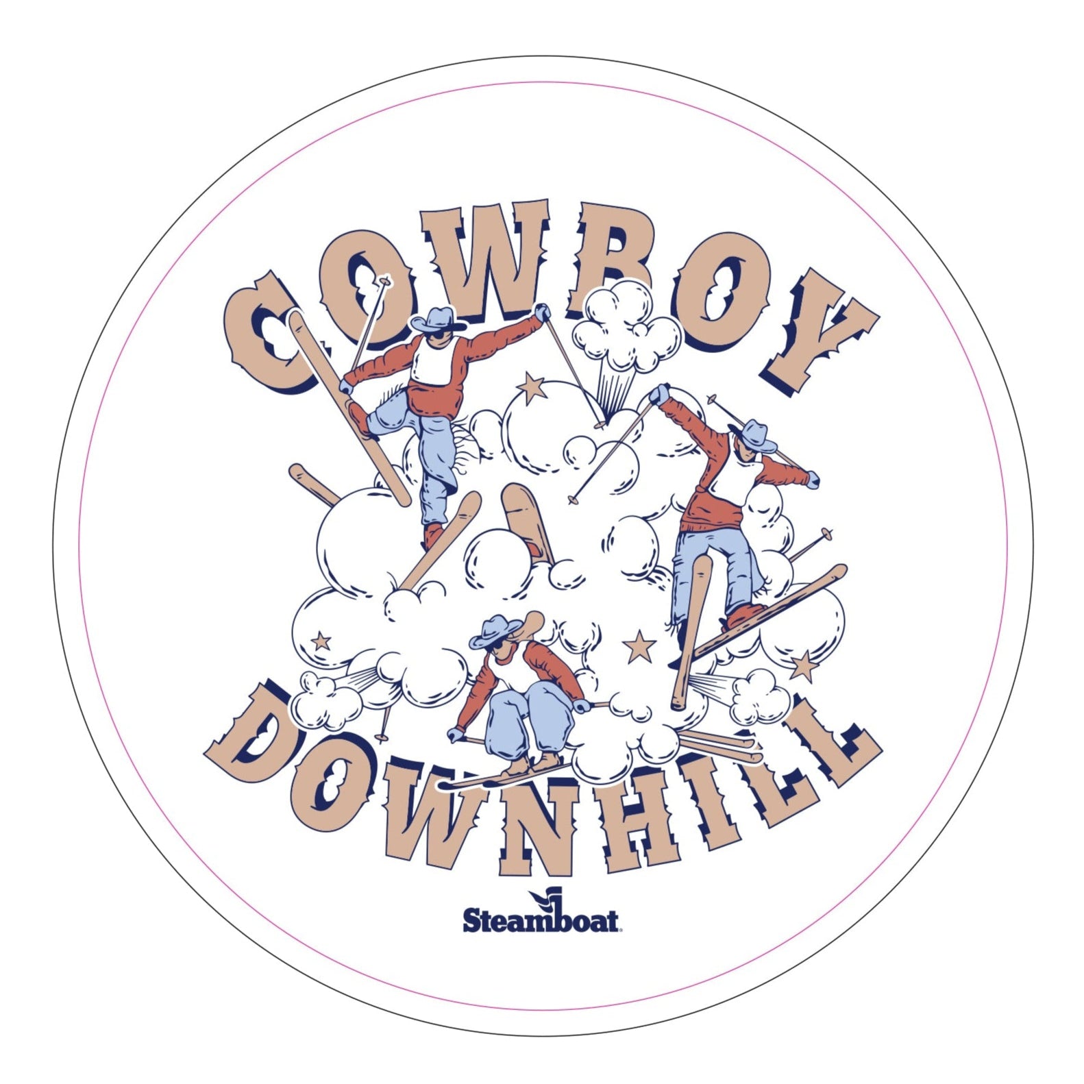 Cowboy Downhill Magnet