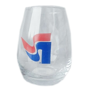 Flag Logo Wine Glass