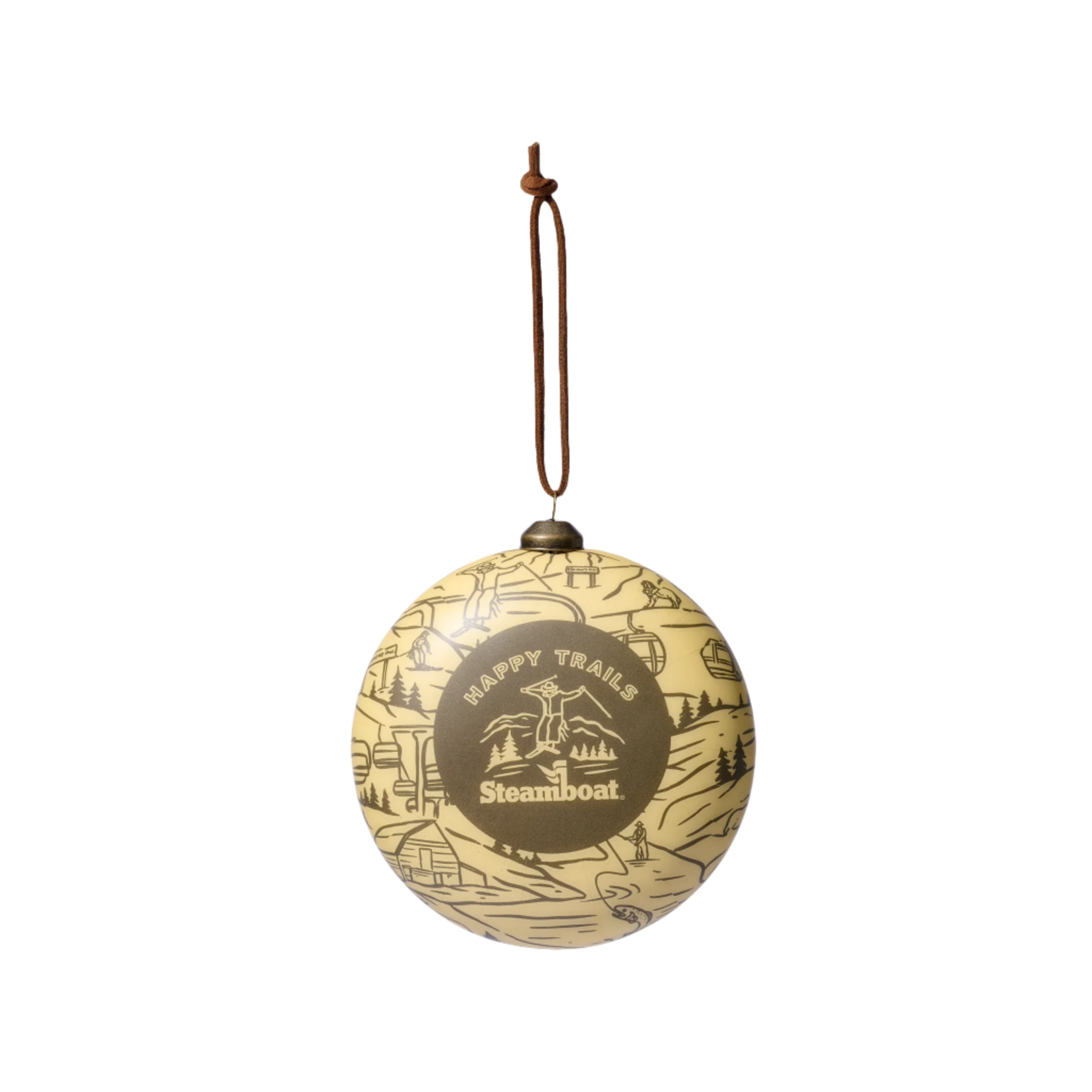 Happy Trails Round Ornament