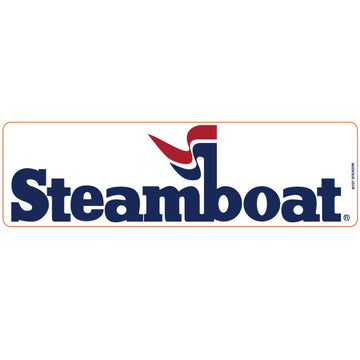 Steamboat Logo Sticker - 8 3/4" x 2 5/8"