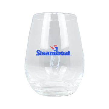 Steamboat Logo Wine Glass