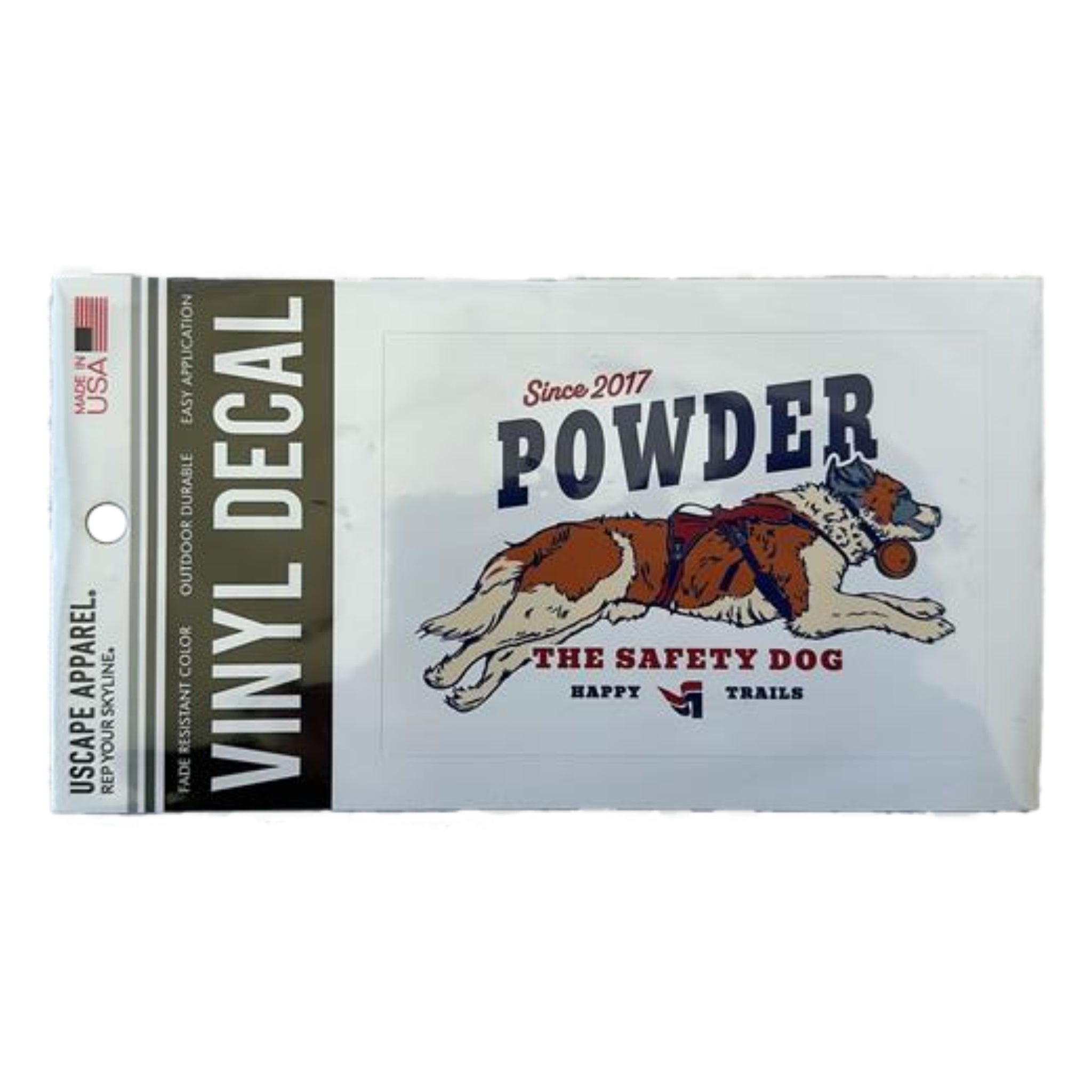 Powder The Safety Dog Vinyl Decal