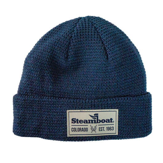 Steamboat Icon Thermal Beanie Dark Blue
